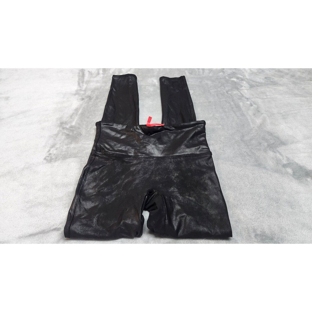 Spanx Women's Size Medium Black Faux Leather Signature Leggings
